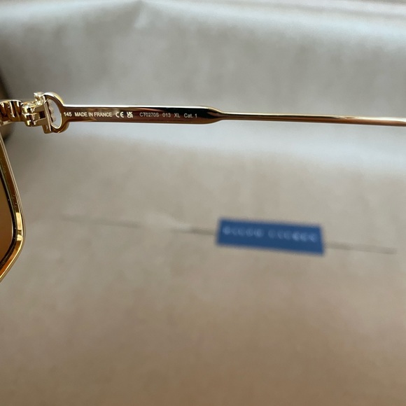 Cartier Men's Metal Aviator Sunglasses - Picture 8 of 9
